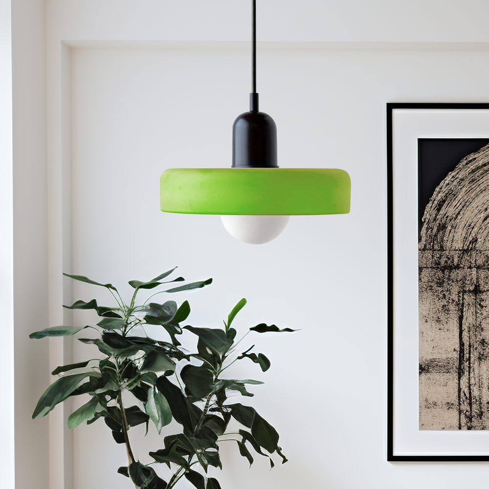 Hanging Lamp of Coloured Glass - BauLume