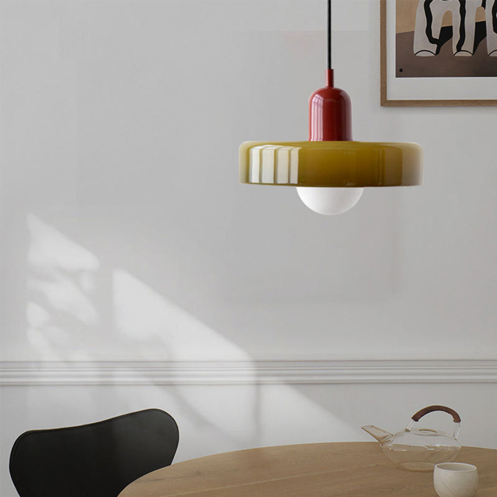 Hanging Lamp of Coloured Glass - BauLume