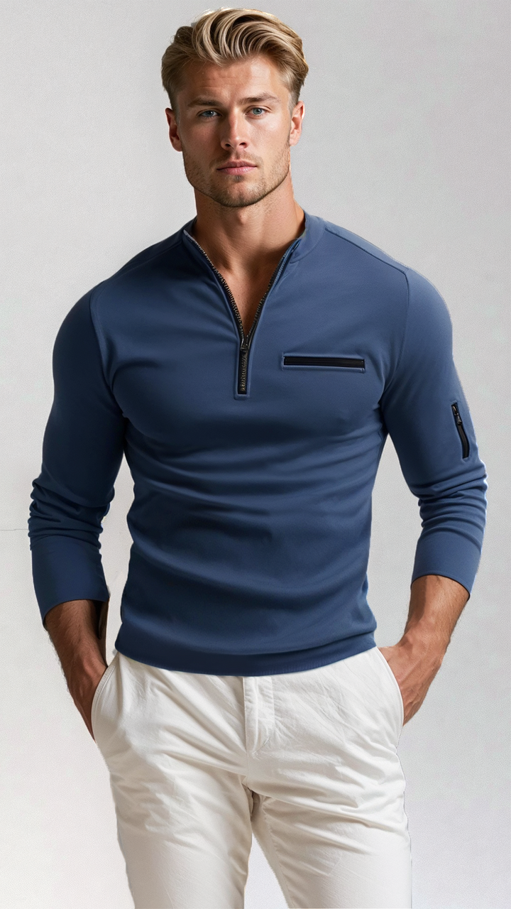 Luxury Men's Pullover with Zip - Davy