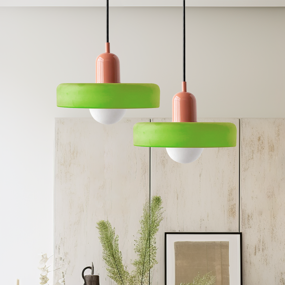 Hanging Lamp of Coloured Glass - BauLume