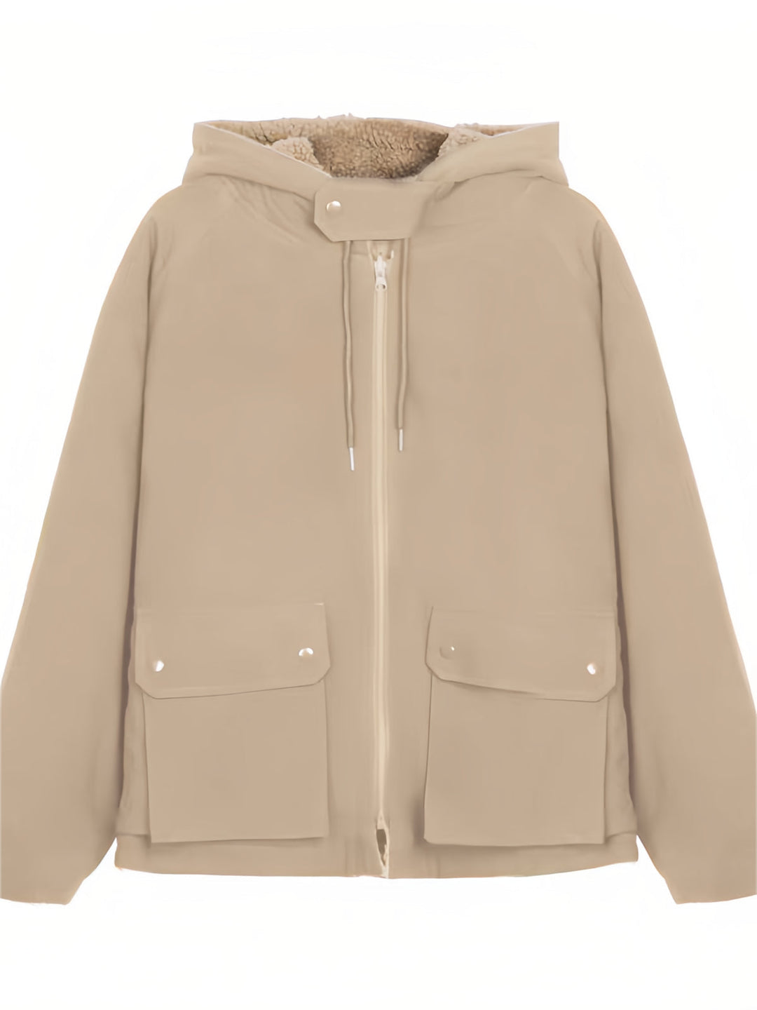 Warm Oversized Women's Jacket with Hood - Freya Fleece Parka