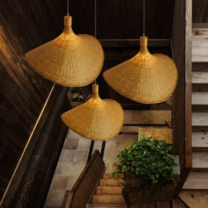 Rattan Pendant Lamp - RusticWeave