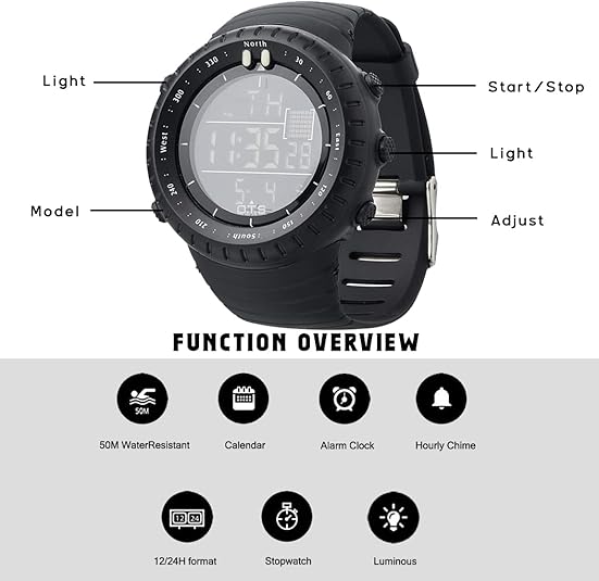 Waterproof Men's Digital Sports Watch - Henry