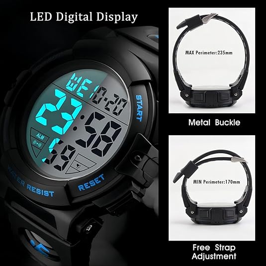 Men's Waterproof Digital Sports Watch – Martin