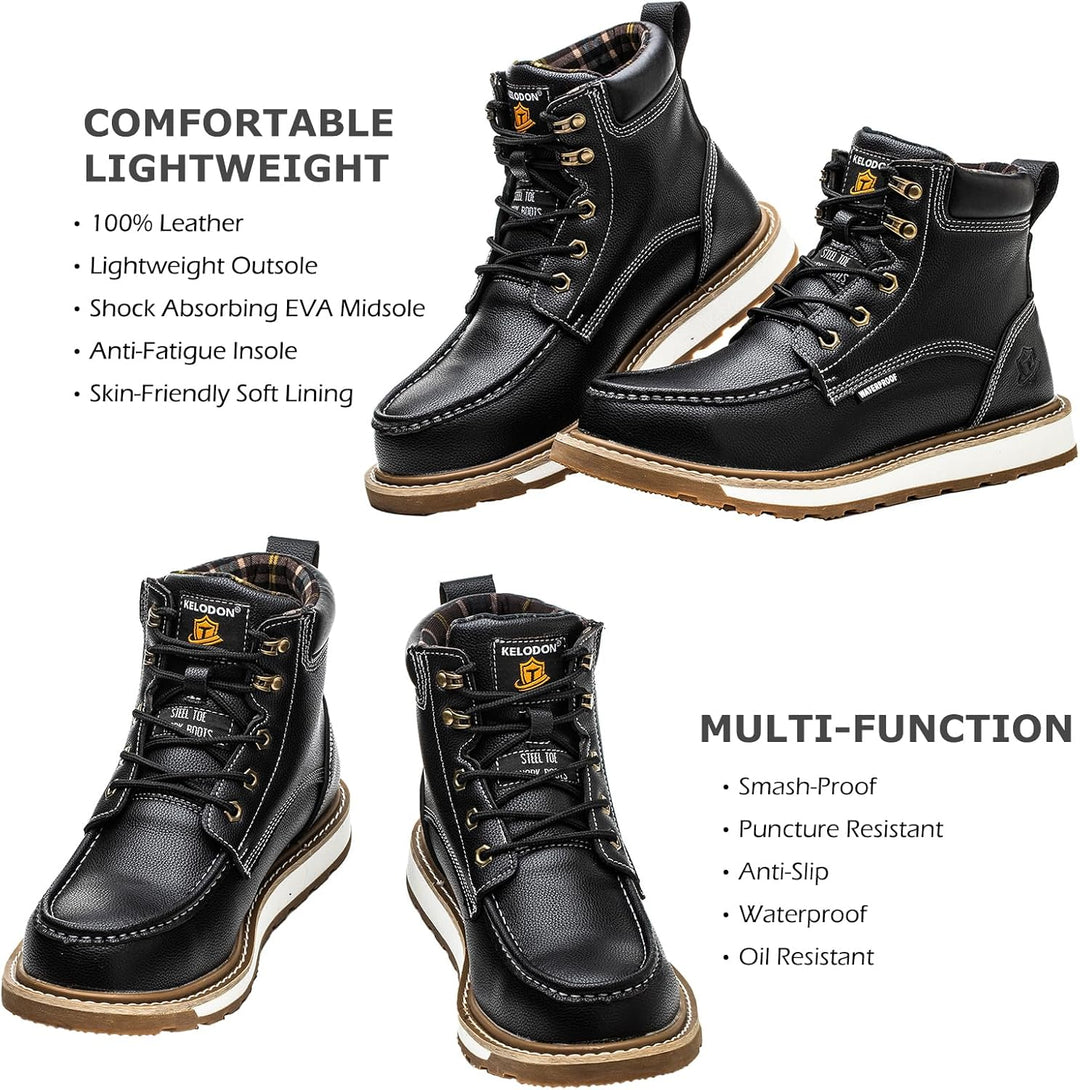 Sturdy Waterproof Work Boots for Men - Timothy