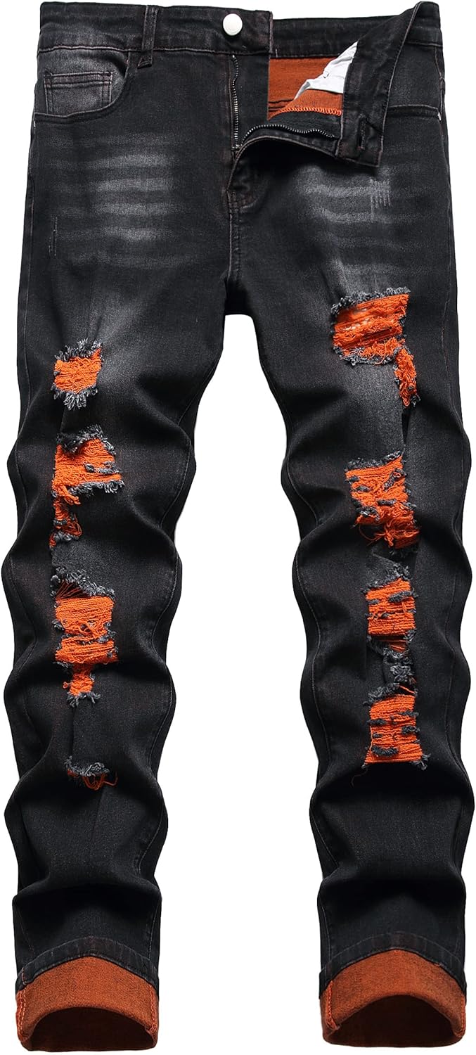 Men's Slim-Fit Ripped Jeans - Mick