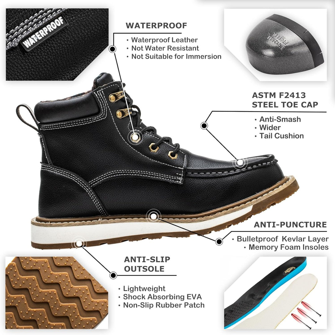 Sturdy Waterproof Work Boots for Men - Timothy