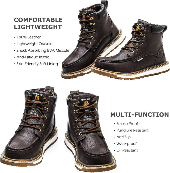 Sturdy Waterproof Work Boots for Men - Timothy