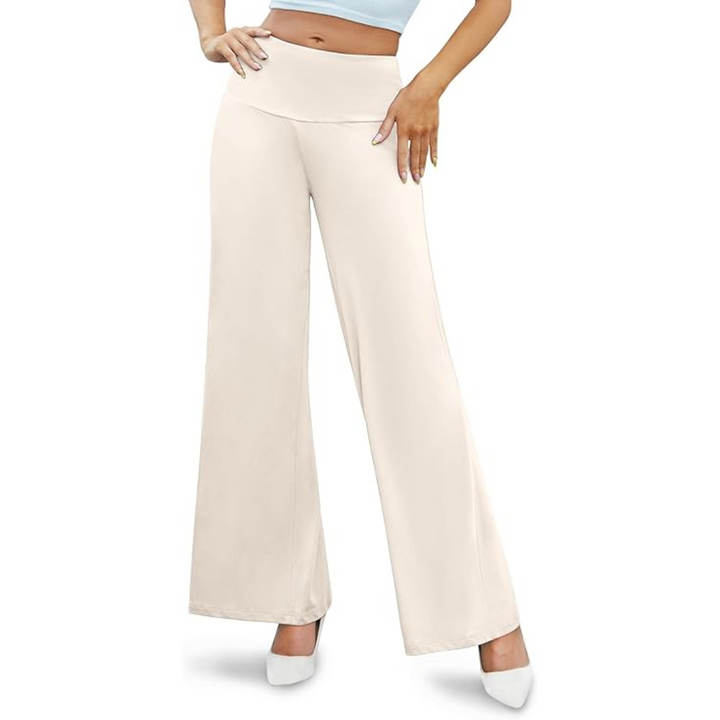 Comfortable High Waist Wide Palazzo Trousers - Oriana