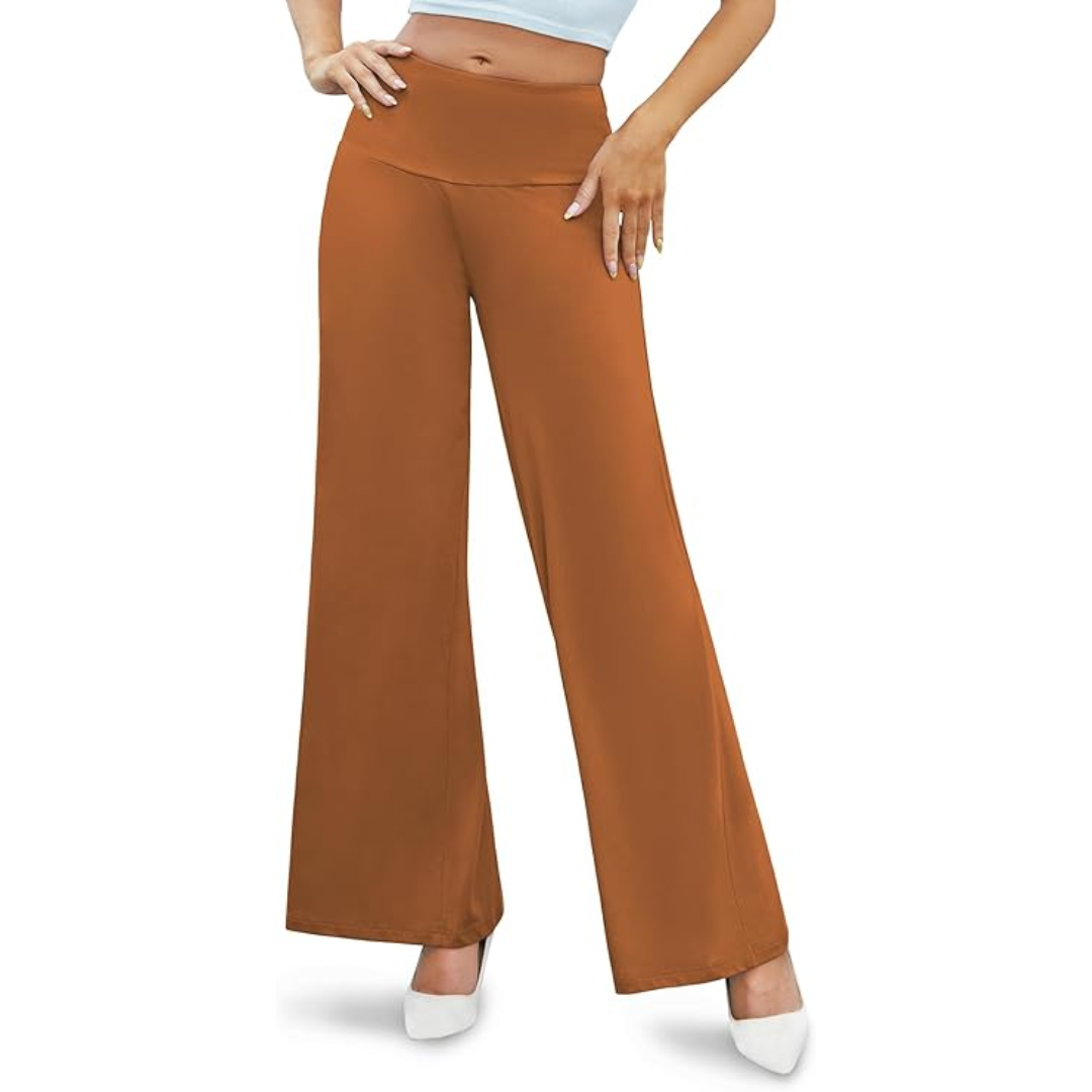 Comfortable High Waist Wide Palazzo Trousers - Oriana