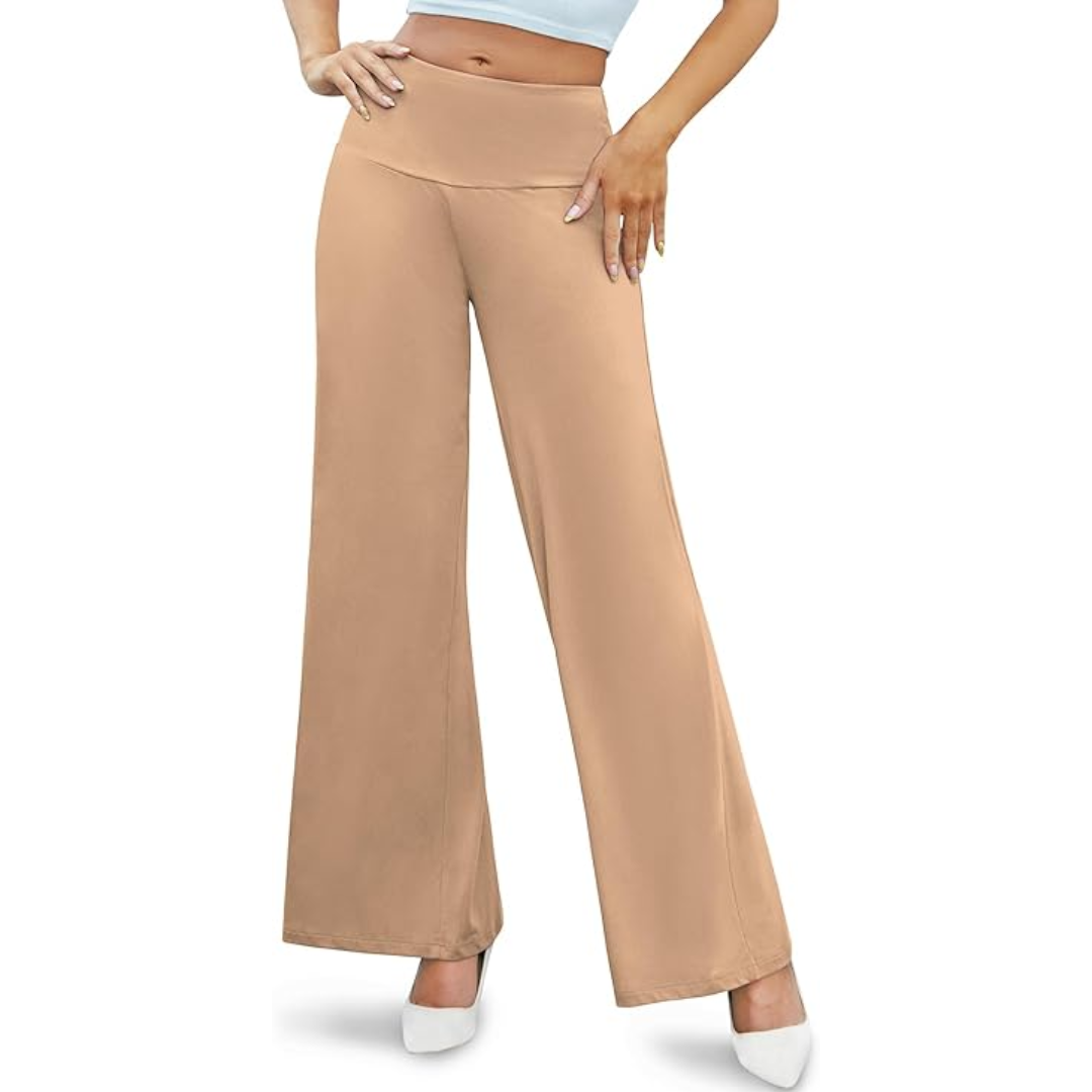 Comfortable High Waist Wide Palazzo Trousers - Oriana