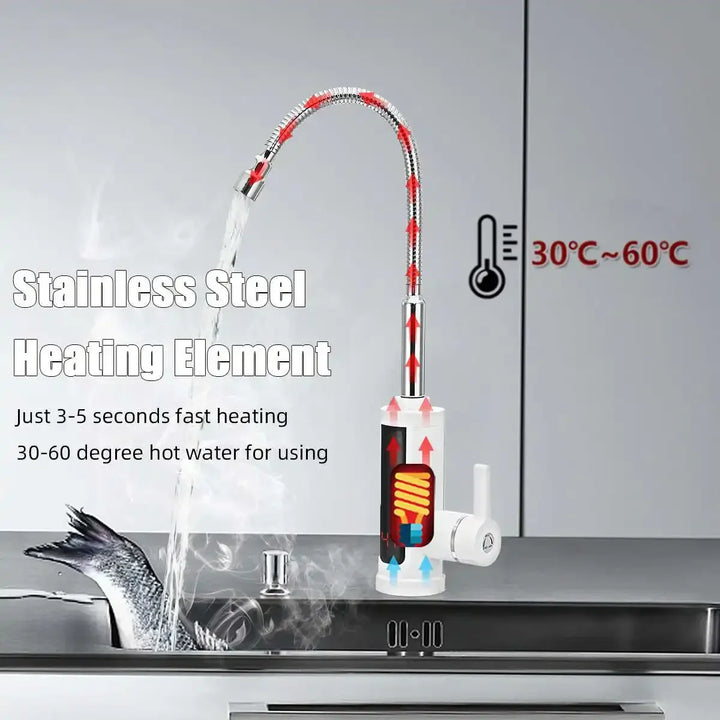 3000W Electric Kitchen Tap with Instant Hot Water - FlowHeat