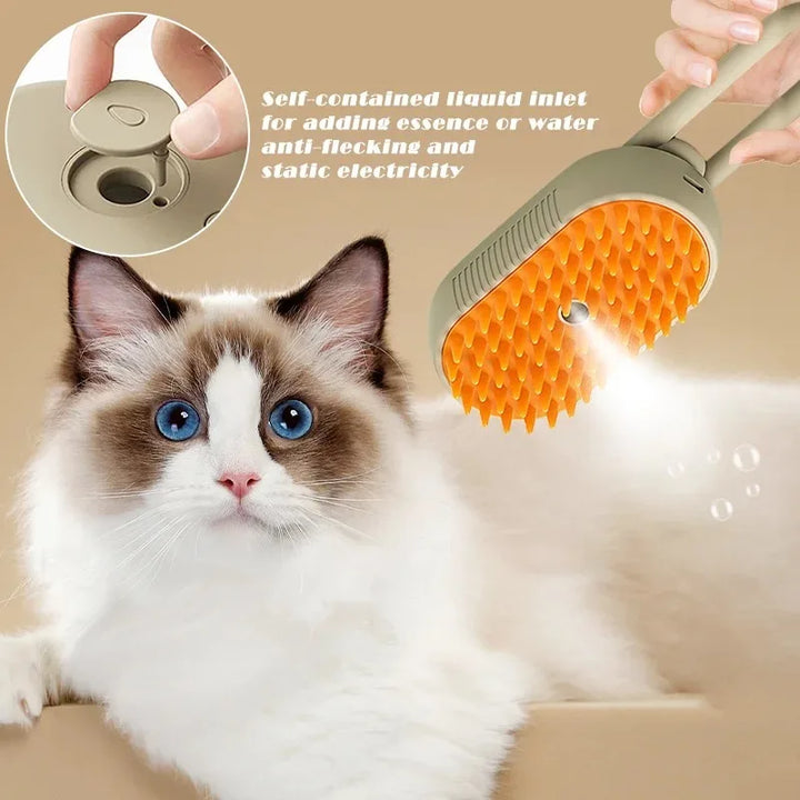 3-in-1 Electric Steam Brush for Pets - SteamPet