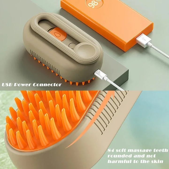 3-in-1 Electric Steam Brush for Pets - SteamPet