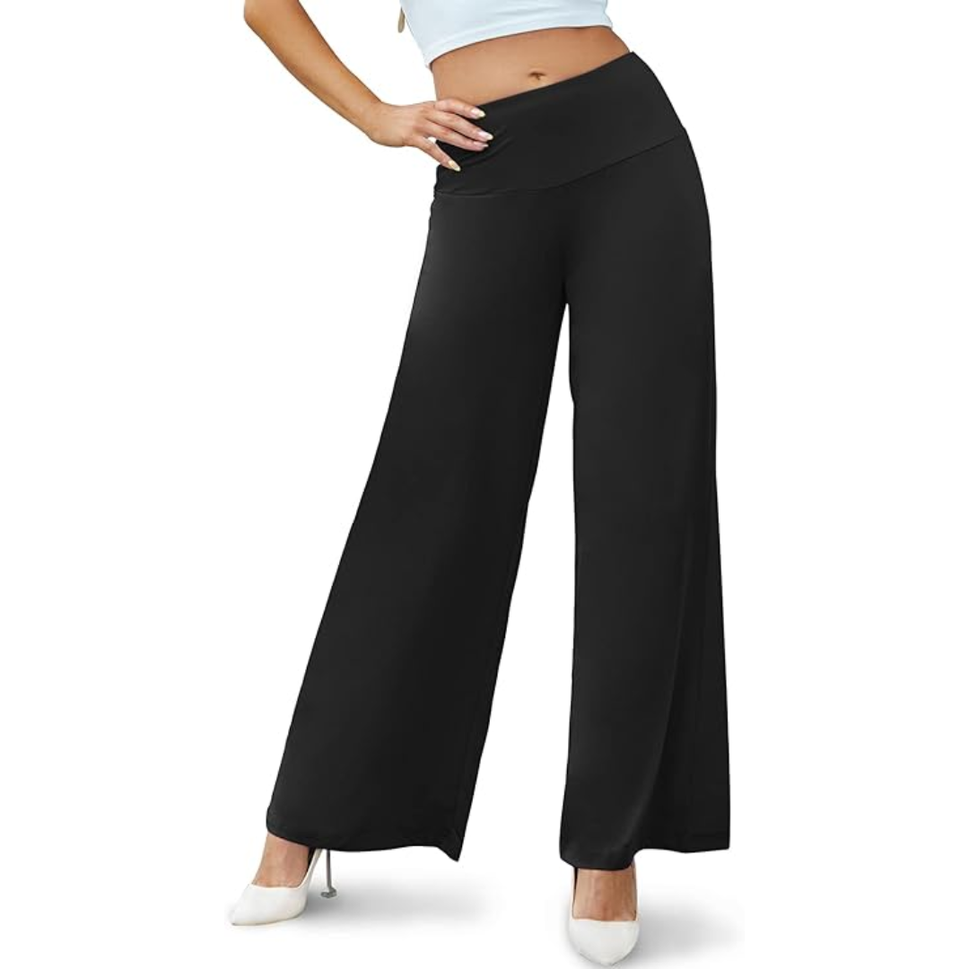 Comfortable High Waist Wide Palazzo Trousers - Oriana