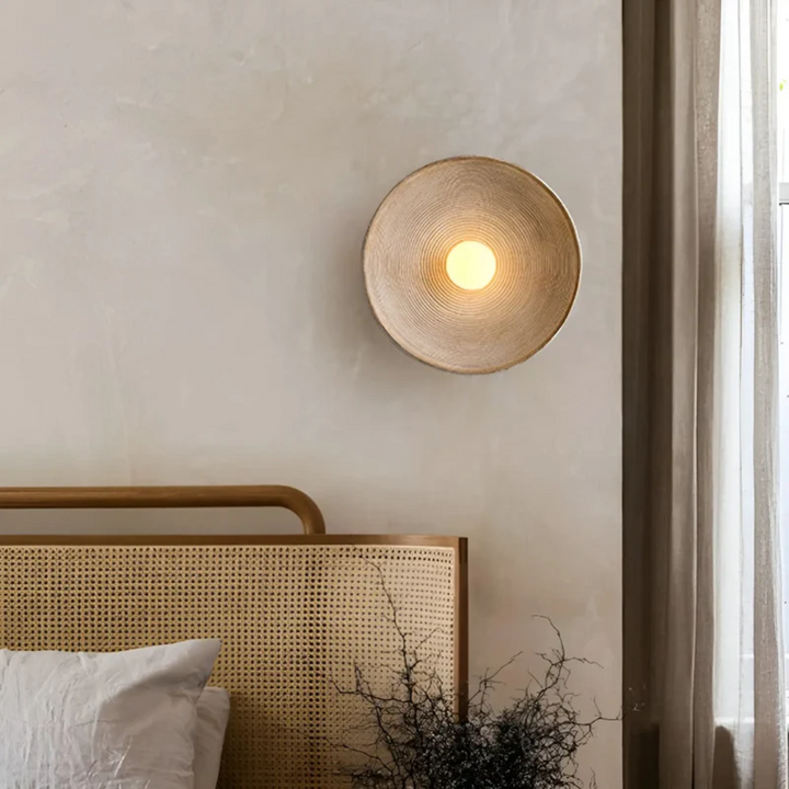 Japanese Wabi-Sabi Wall Lamp - ZenGlow Disc