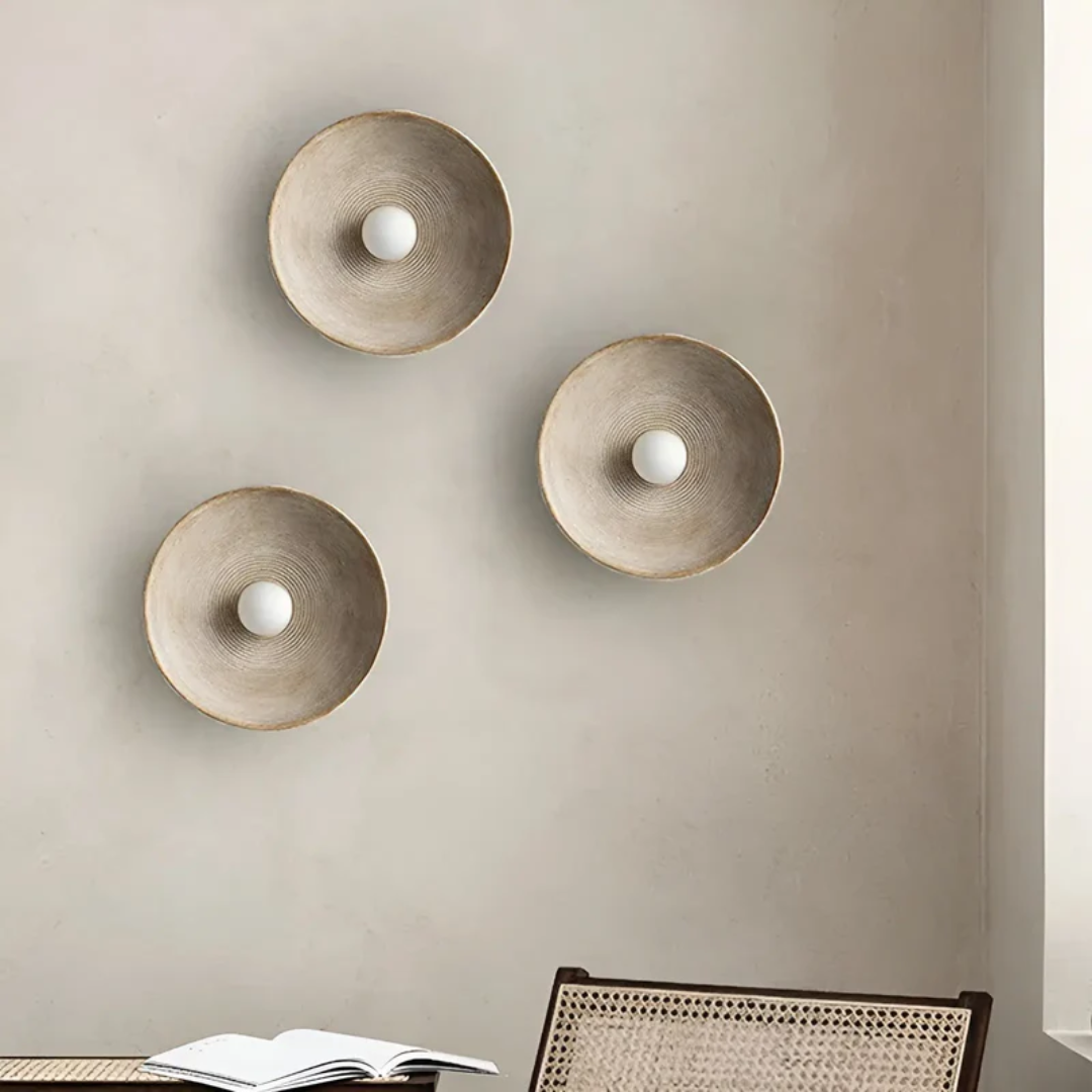 Japanese Wabi-Sabi Wall Lamp - ZenGlow Disc