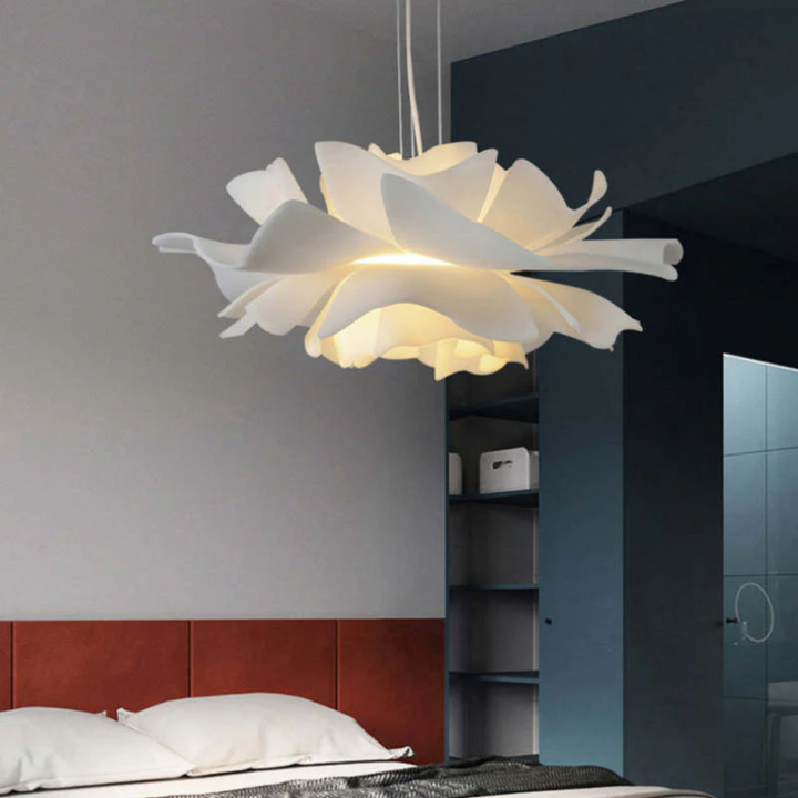 Design pendant lamp Flower White Metal - Sophia