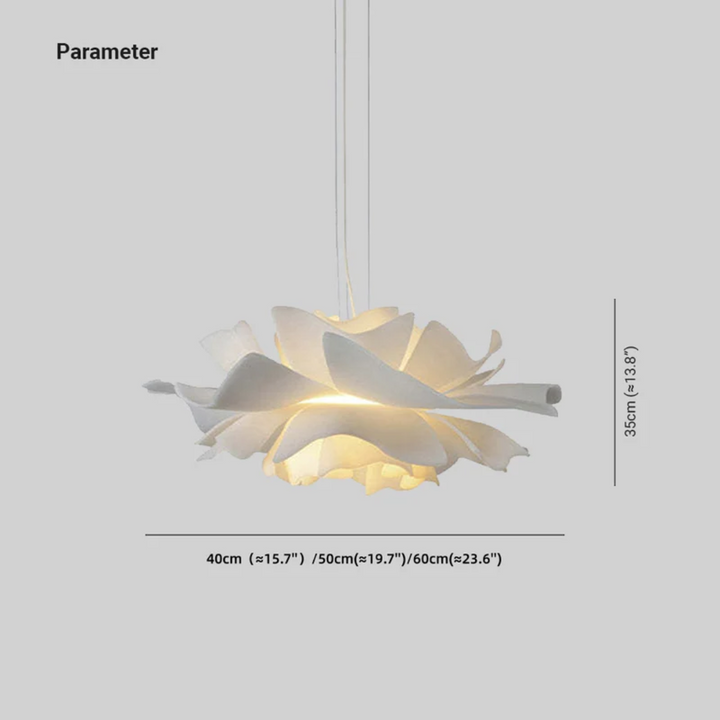 Design pendant lamp Flower White Metal - Sophia