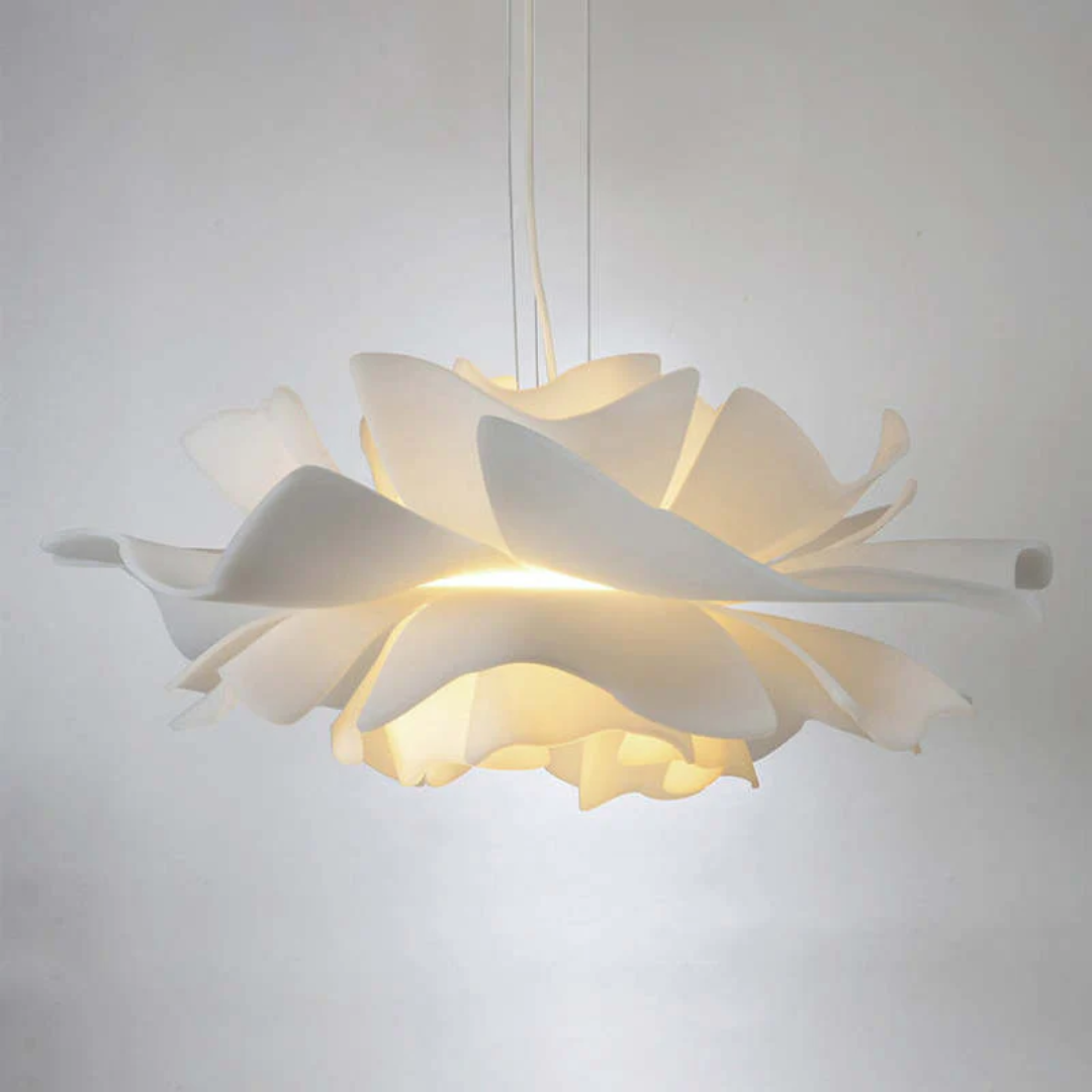 Design pendant lamp Flower White Metal - Sophia