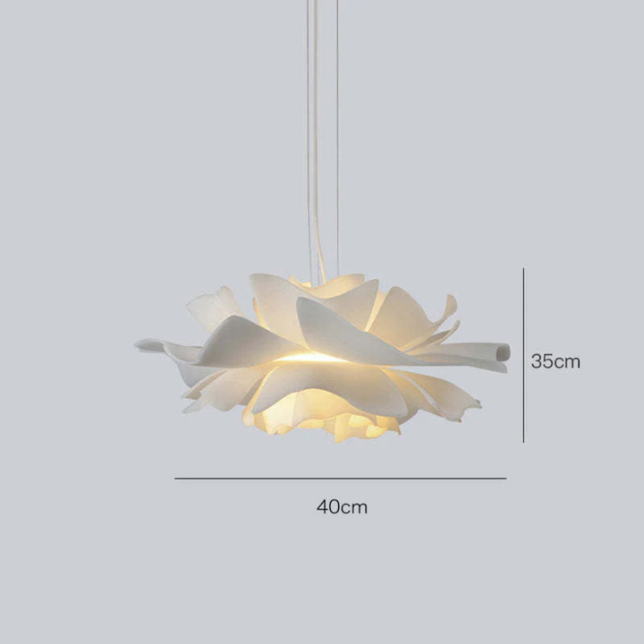 Design pendant lamp Flower White Metal - Sophia