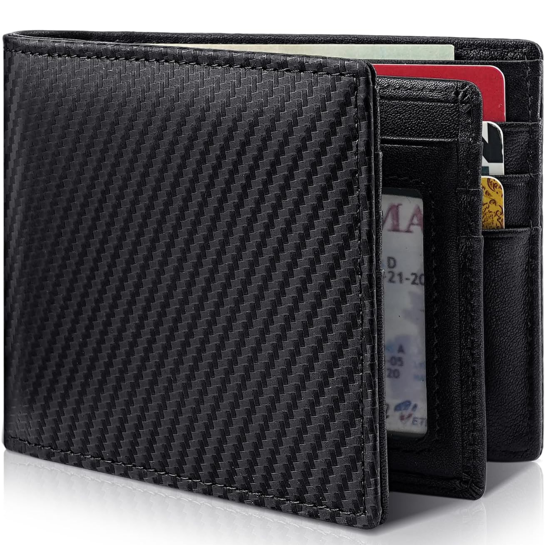 Men's Bifold Genuine Leather RFID Blocking Wallet - StitchCraft