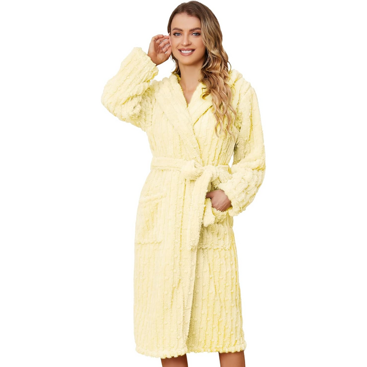 Fluffy Fleece Women's Bathrobe - Diana