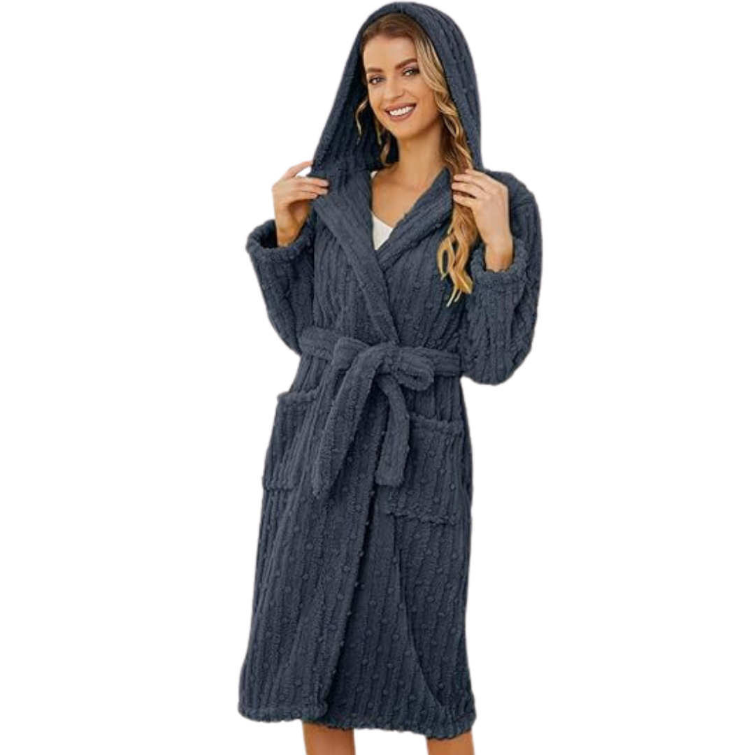 Fluffy Fleece Women's Bathrobe - Diana