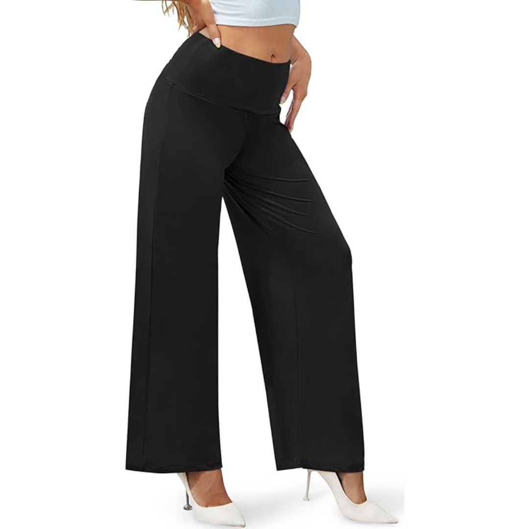 Comfortable High Waist Wide Palazzo Trousers - Oriana