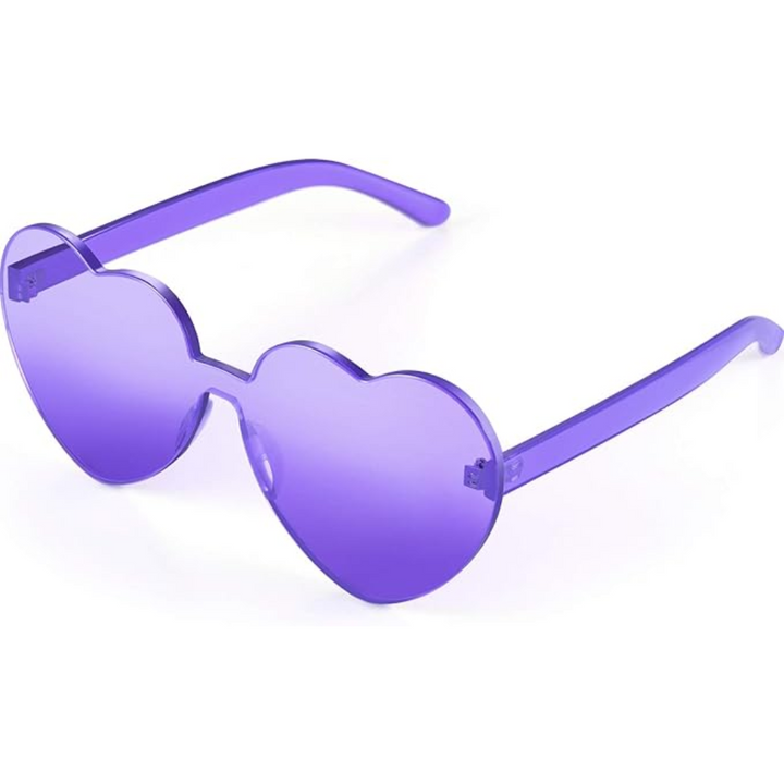 Borderless Heart-Shaped Transparent Sunglasses - Cora