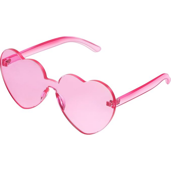 Borderless Heart-Shaped Transparent Sunglasses - Cora