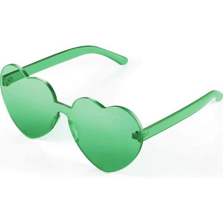 Borderless Heart-Shaped Transparent Sunglasses - Cora