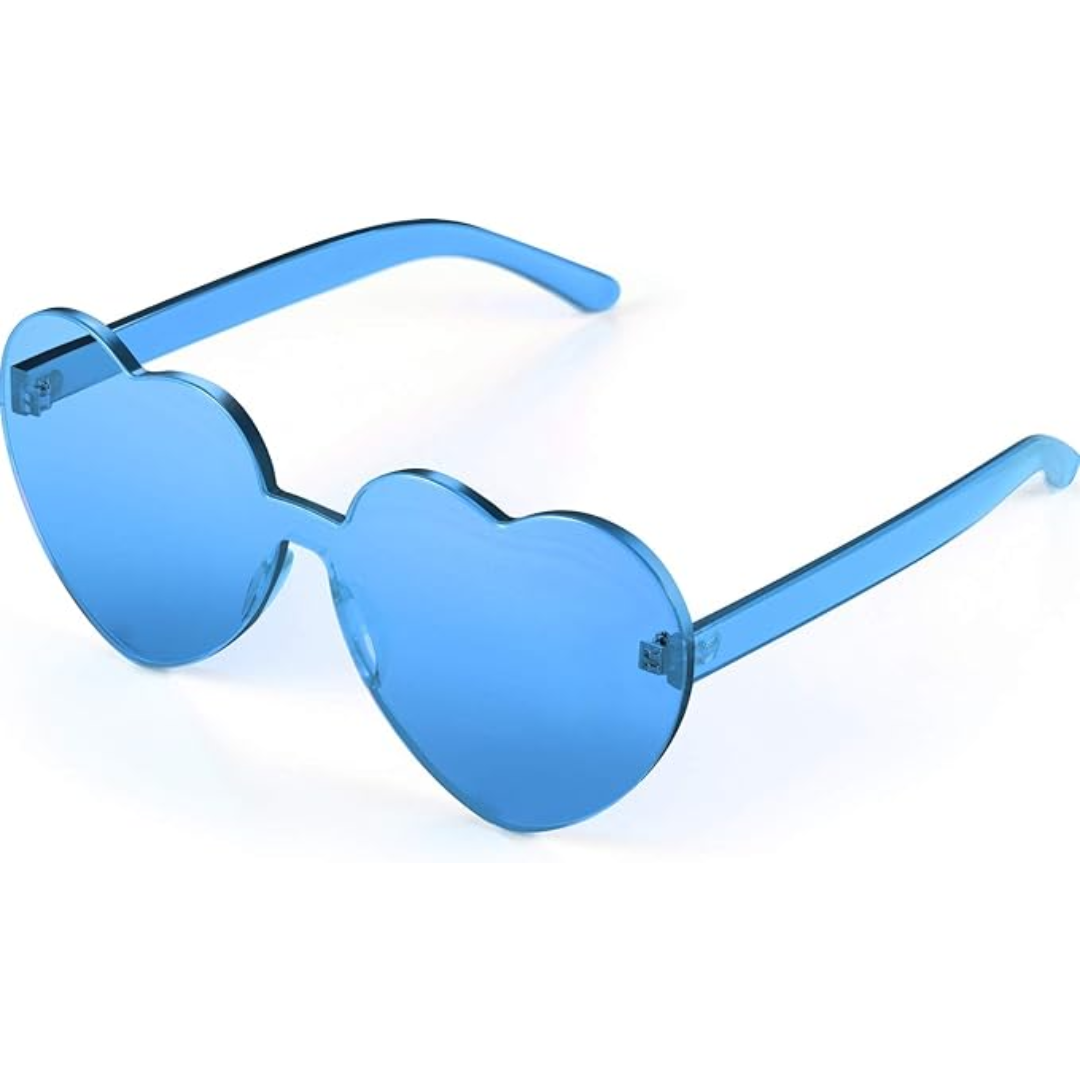 Borderless Heart-Shaped Transparent Sunglasses - Cora