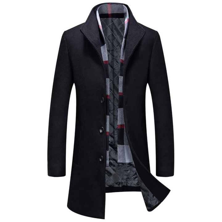 Men's Winter Trench Coat in Wool Blend - Liam