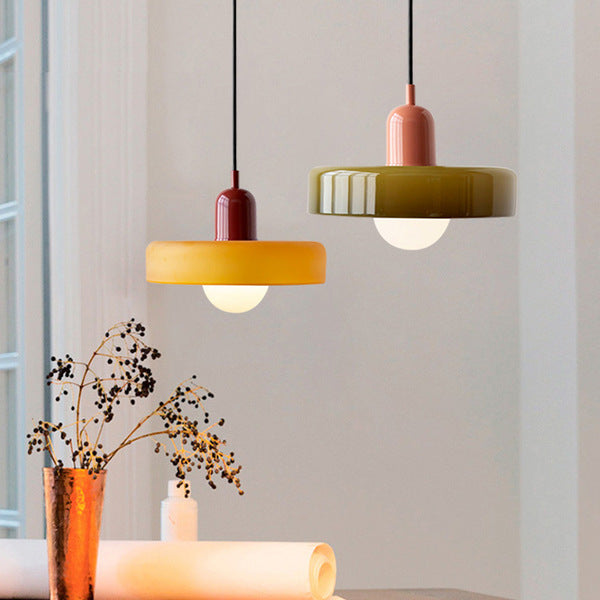 Hanging Lamp of Coloured Glass - BauLume