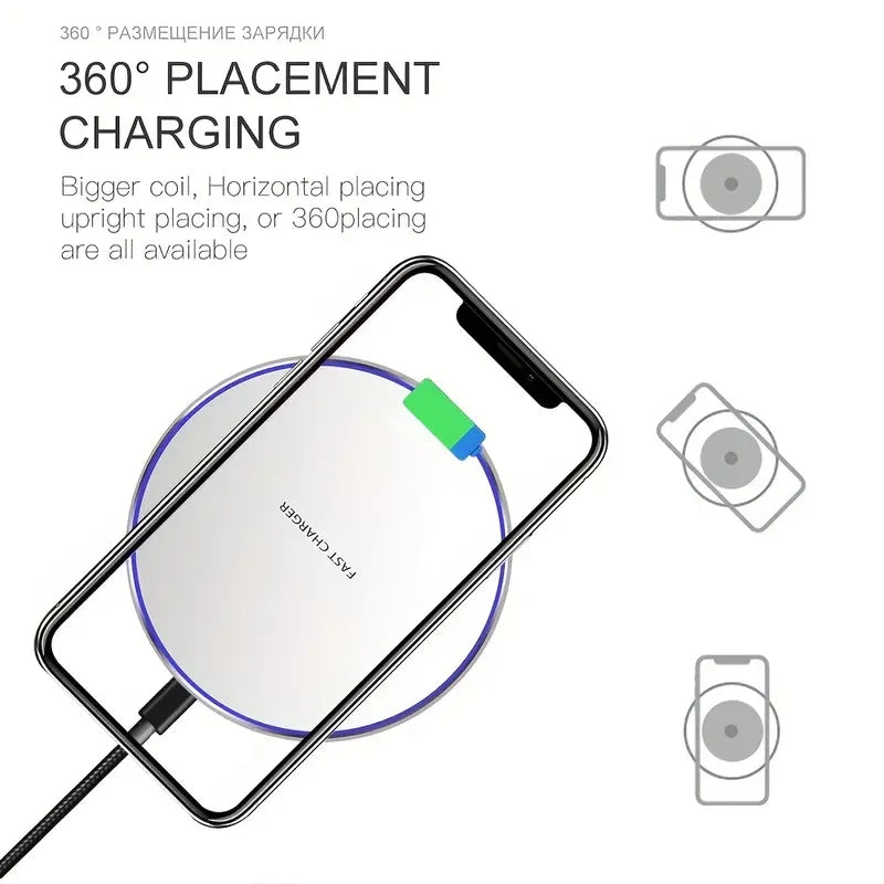 30W WIRELESS FAST CHARGER FOR IPHONE & OTHER DEVICES | INDUCTION CHARGING PAD