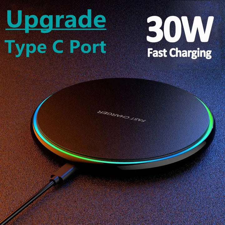 30W WIRELESS FAST CHARGER FOR IPHONE & OTHER DEVICES | INDUCTION CHARGING PAD