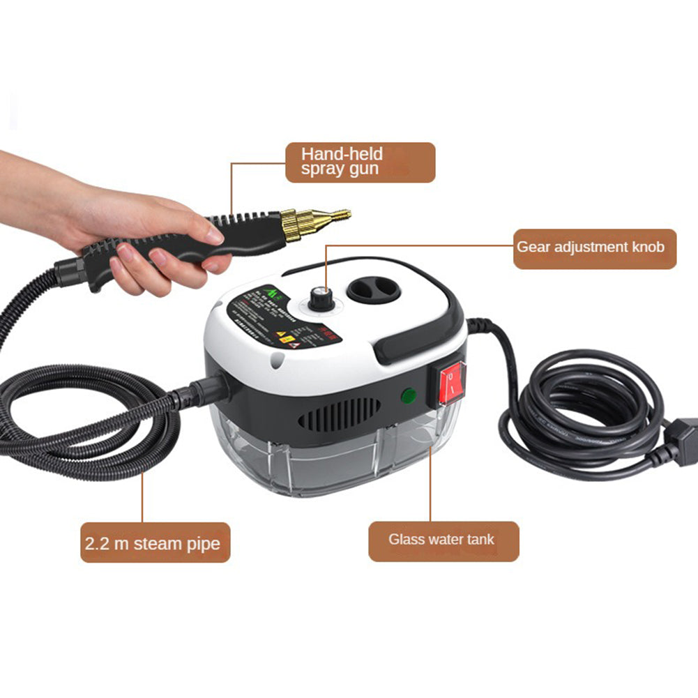 2500W HIGH-PRESSURE STEAM CLEANER - 6 SETTINGS FOR HOME & KITCHEN