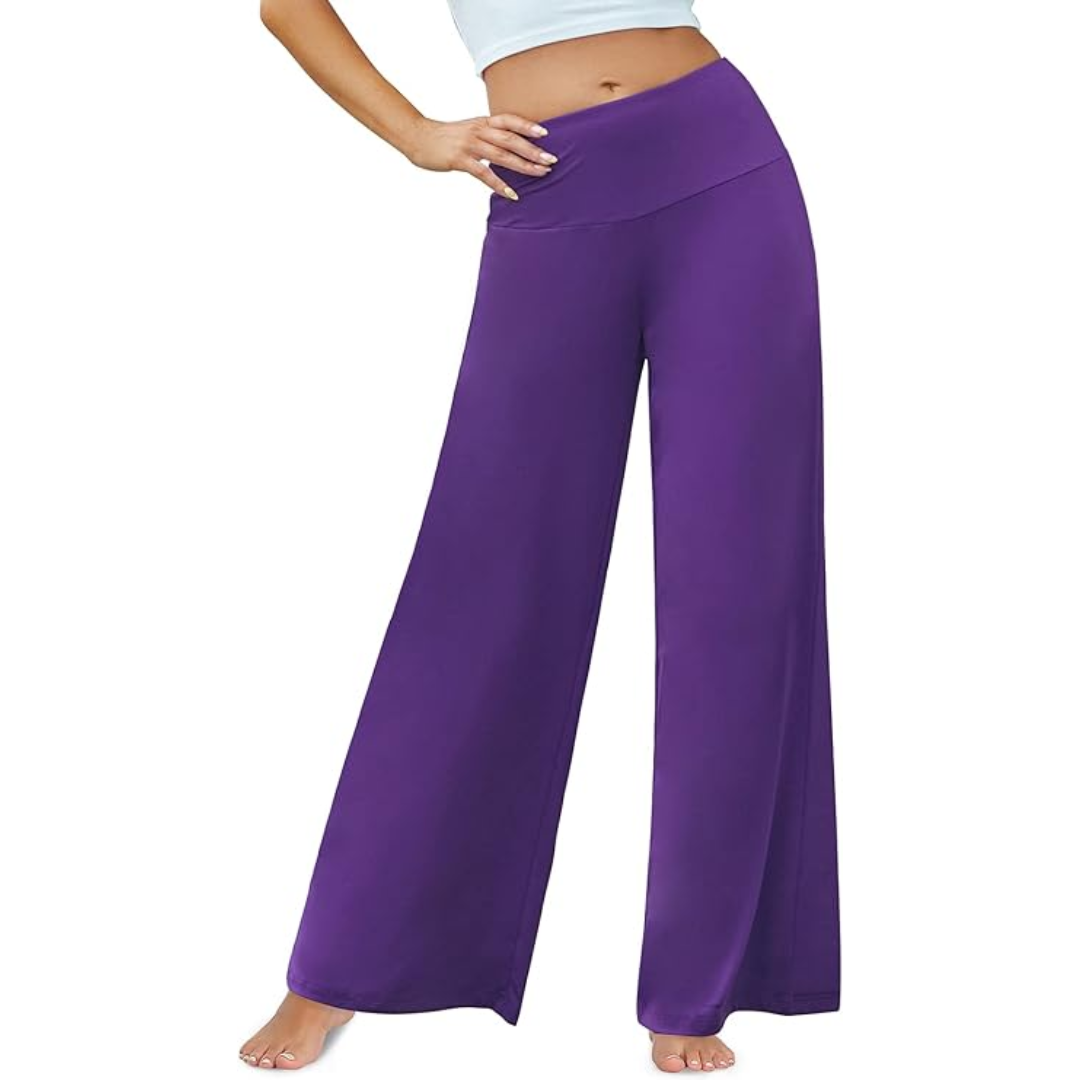 Comfortable High Waist Wide Palazzo Trousers - Oriana