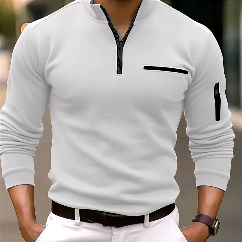 Luxury Men's Pullover with Zip - Davy