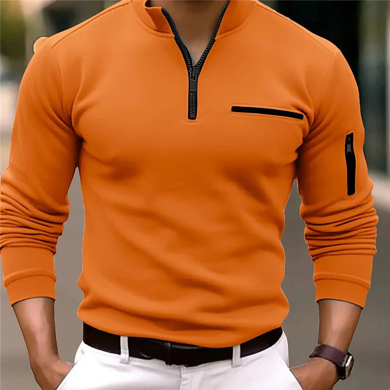 Luxury Men's Pullover with Zip - Davy