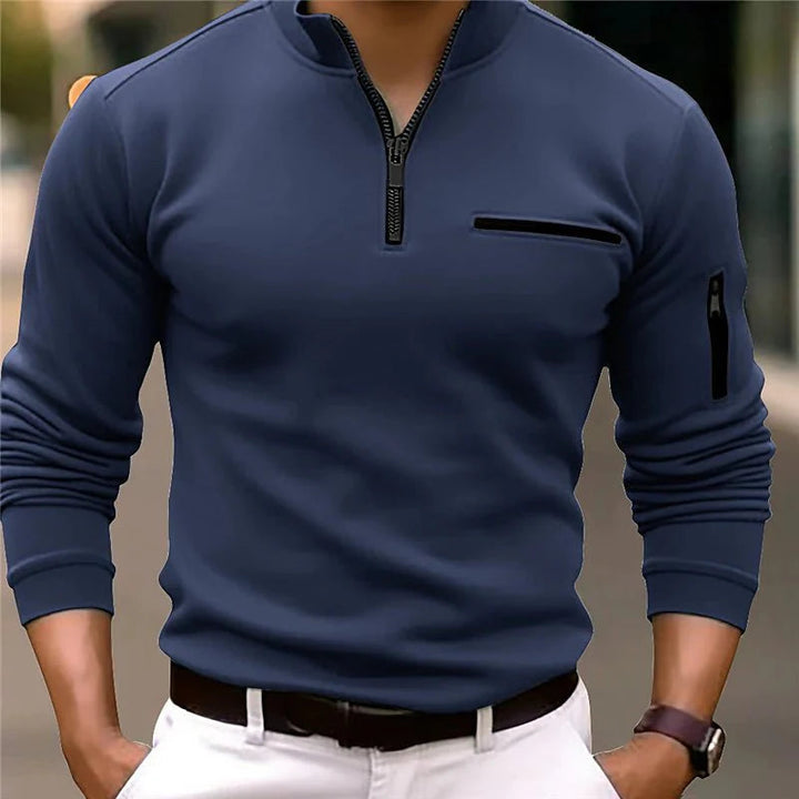 Luxury Men's Pullover with Zip - Davy