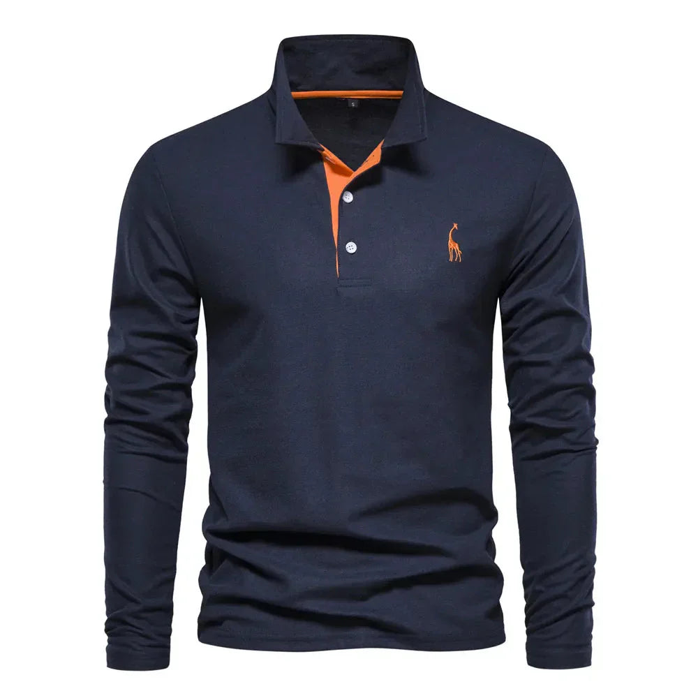 Classic Men's Long Sleeve Polo Shirt - Felix